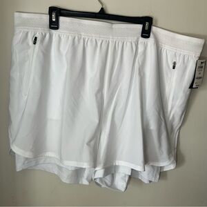 Ideology Women's Plus Size White Athletic Shorts Size 4X NWT